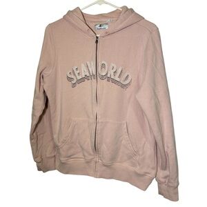 Seaworld Medium Pink‎ Zip Up Hoodie